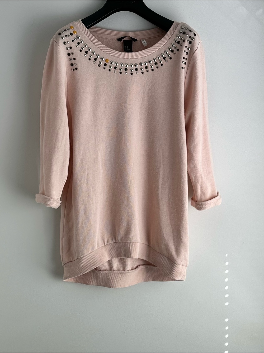 Y2k H&M Embellished Pink Pullover Sweater XS